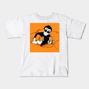 bed and selfies ecopop comic and fun artbook Kids T-Shirt